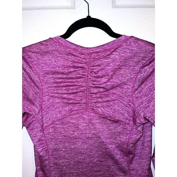 LULULEMON Run Dash Long Sleeve Tee Running Top Violet Purple Ruched Back - Picture 7 of 7